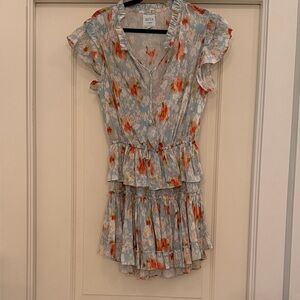 Misa cotton and rayon mini dress